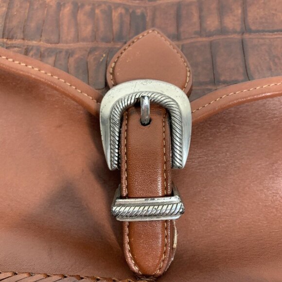 Brighton Vintage Y2K 90s Leather Medium Bucket Bag Purse, Crossbody Shoulder Bag - Picture 8 of 13